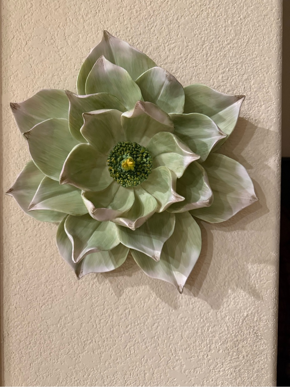 Artisan Green Layered Floral Wall Sculpture NWOT